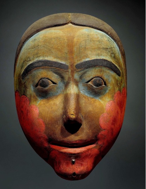 thouartadeadthing:Haida Polychromed Wood Mask. Image courtesy of Sotheby’s.