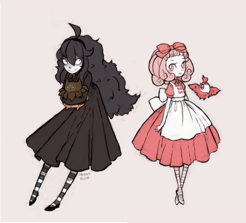 ill-met-by-moonblast:missusruin:inktober 14+15hex maniac and fairy tale girlMagical girls growing up