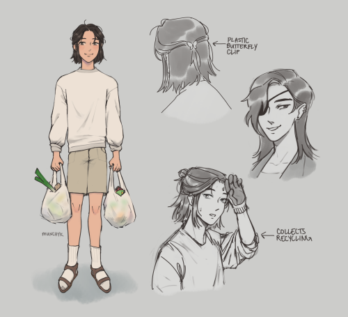 munchy-k:modern au~~i was talking on twt about how xie lian would wear socks with sandals because he