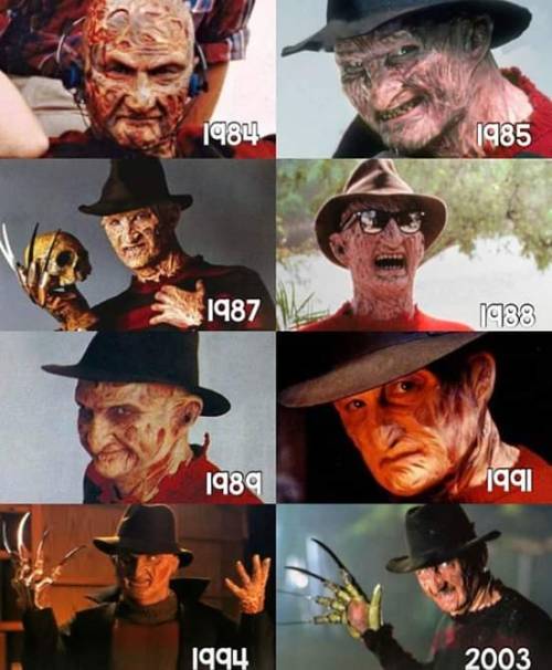  Freddy Krueger through the years 