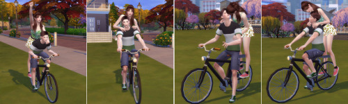 You need to download the:Pose player form Andrew’s Studio and Teleport Any Sim & Biycle Set A (D