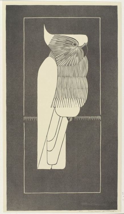 thatsbutterbaby:Samuel Jessurun de Mesquita, Crown Cockatoo, 1924.    