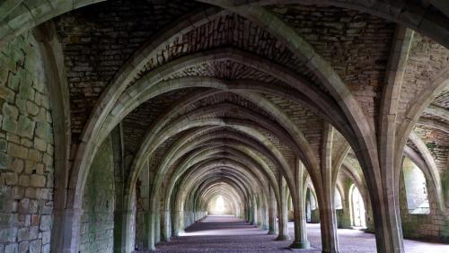 The Undercroft, Fountain’s Abbey, North Yorkshire, England.