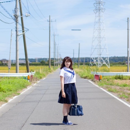 #portrait #photograph #photoshoot #japanese #japaneseview #schooluniform #girl #summer #架空荘 #kakuuso