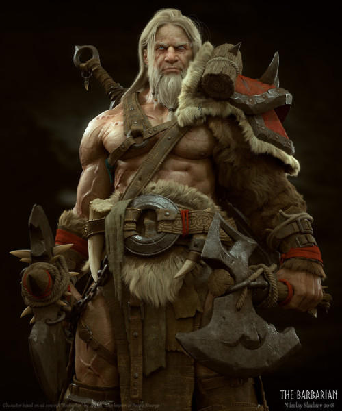 The Barbarian  Nikolay Sladkov www.artstation.com/artwork/grDlZ