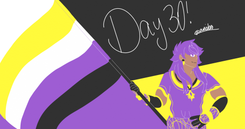 drawing a pride fate headcanon per day: day 30 - nonbinary romulus-quirinus!happy pride month!! i ho