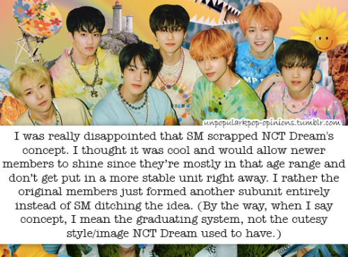 i was really disappointed that sm scrapped nct dream’s concept. i thought it was cool and woul