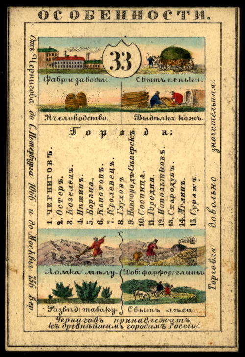 Illustrated cards for the provinces of the Russian Empire (publishedin St. Petersburg 1856).  Each c