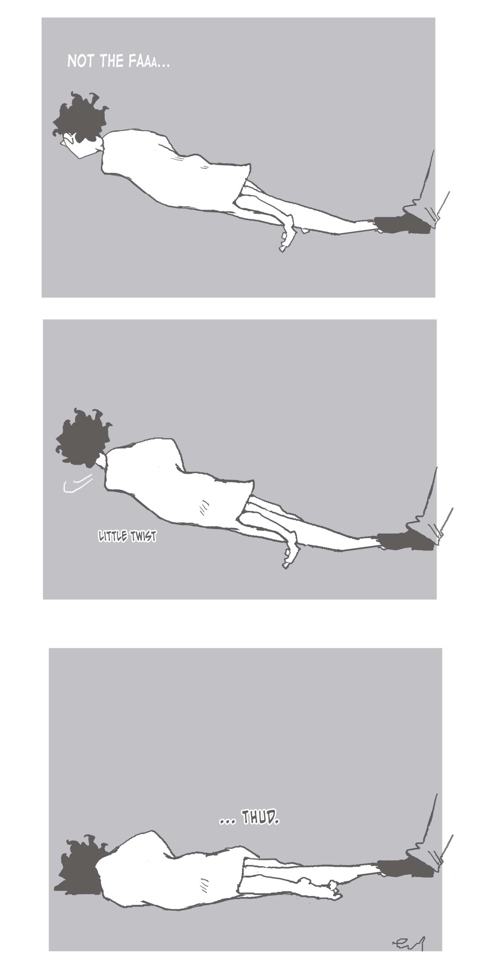 doublenegativemeansyes:  the fall went quieter than i expected and so it looked funnier