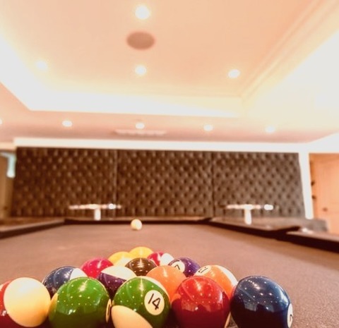 Vancouver Contemporary Family RoomExample Of A Large, Modern, Enclosed Game Room With A Medium-tone Wood