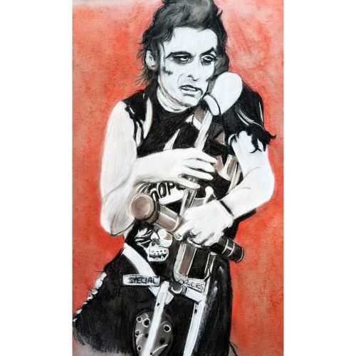 Alice /Special Forces era. #myart #pastelportraits #artforcharity #specialforces #alicecooper @alice