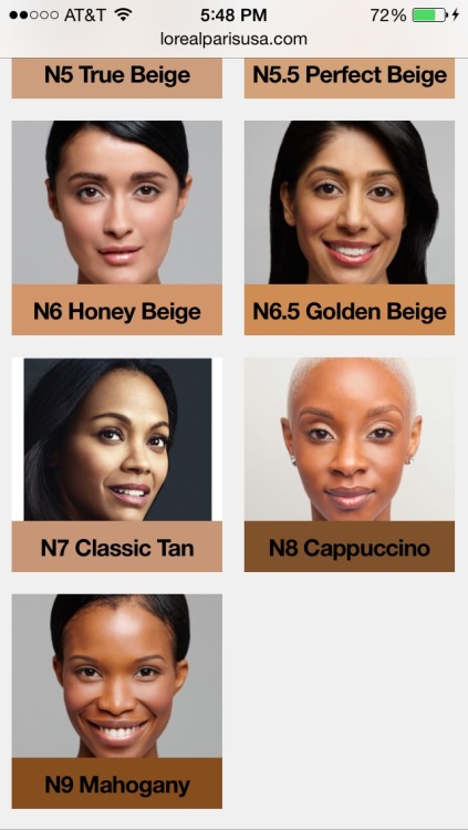 vigilantelawyers:  bisexualronnieraymond it’s loreal true match (W6) But here are the foundations for poc there aren’t too many but they are pretty good and more diverse than most. You can find them in places like walmart and stuff like that.