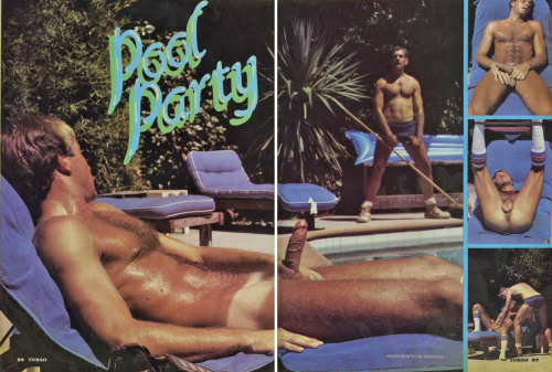 From TORSO magazine (Sept 1987) Photo series called “Pool Party” photo by Charlie Airwav