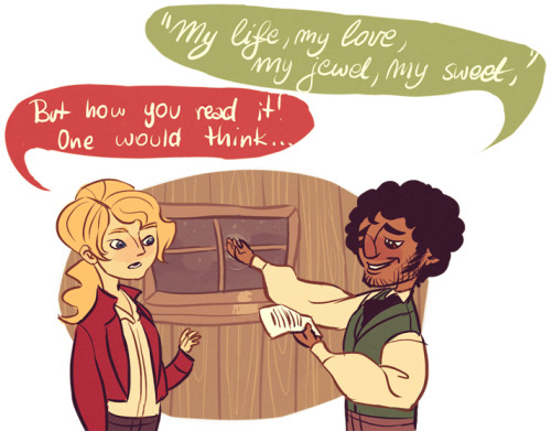 perplexingly:Loosely based on the last scene of Cyrano de Bergeracand OH GOD I have no idea what it 