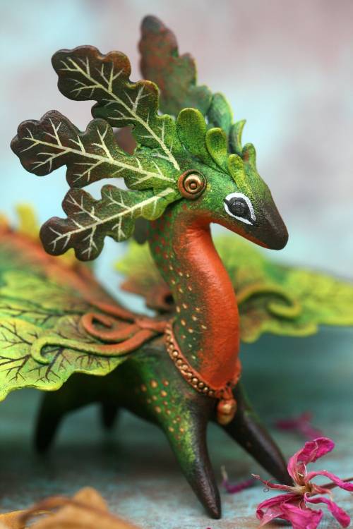 sosuperawesome: Oak, Monstera and Thistle Dragons Demiurgus Dreams on Etsy  