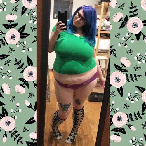 veracityinbloom: Get over it.  . . . . . . . . . . . #fyeahfatgirls #fatgirl #cute #bluehairdontcare