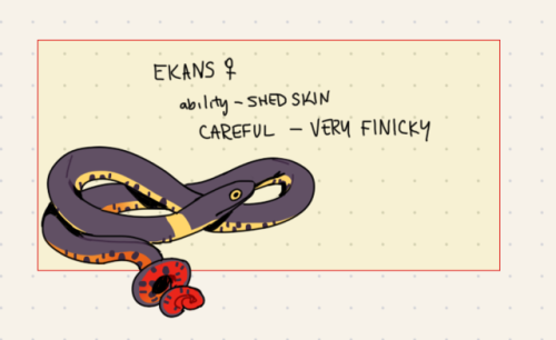 snake-ish pokemon i all drew yesterday ahahShylock loves his snakes and reptiles haha