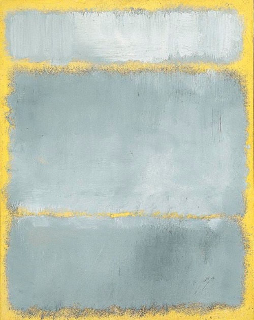 dailyrothko:Mark Rothko Untitled (Grays in yellow), 1960 Oil on paper© 1998 Kate Rothko Prizel &