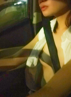 mywifeismyprincess:  She got really turned on ,driving with her exposed nipple , really hot!  Meet her @ MyWife