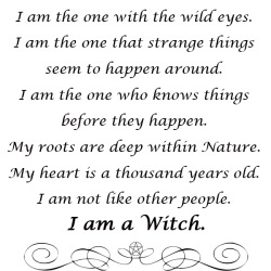 wiccateachings:  I am the one with the wild