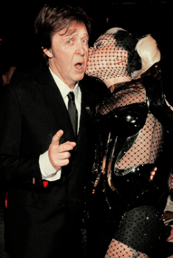 goddessoflov-blog: Lady Gaga with Tony Bennett and Paul McCartney at Grammy’s (2012-2015)