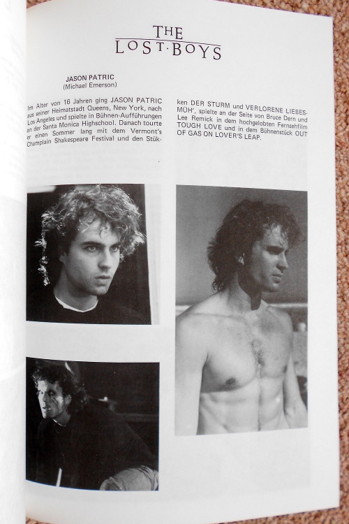 vintagesalt: Today’s Goodies (part 2) Yet another Lost Boys press release book (German). This one’s 