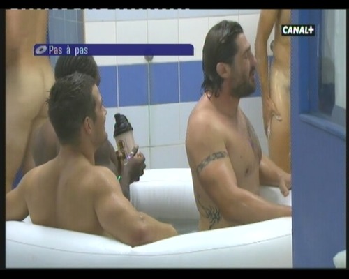 French Rugby Players naked in the Jacuzzi