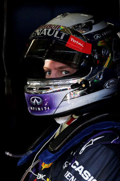 Sebastian Vettel during Formula One winter testing at Circuito de Jerez on February 7, 2013.