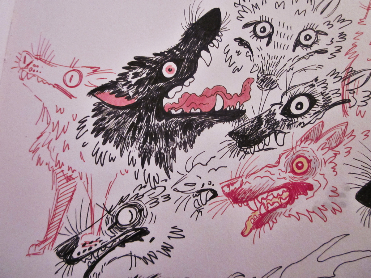 galleytrot:  inktober 1: mostly ink sketchdump of lots of doggos because i didn’t