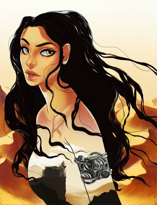 What a cool portrait of Laia from An Ember in the Ashes. 