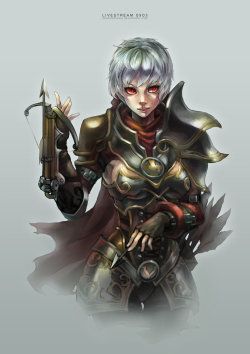 league-of-legends-sexy-girls:  Vayne Riven? (Livestream) by MonoriRogue