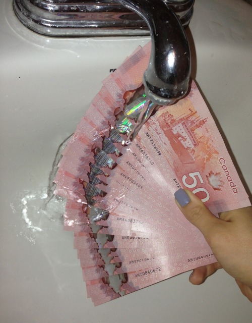 space-queer:  homeboyslife:  actualcorpse:  dont give canadians money  U don’t understand this shit is waterproof and it’s amazing  Go ahead and make fun of our Monopoly money. Our Monopoly money is the future.  They’re waterproof. They don’t