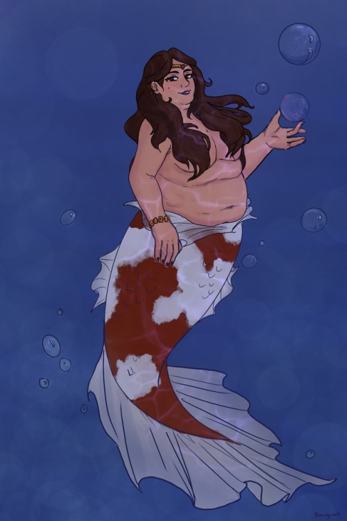 kim-my-art:My one and probably only contribution to Mermay. Wasn’t planning on doing mermay at