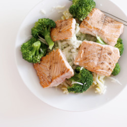 iyfit:  Pasta with salmon, broccoli and spinach