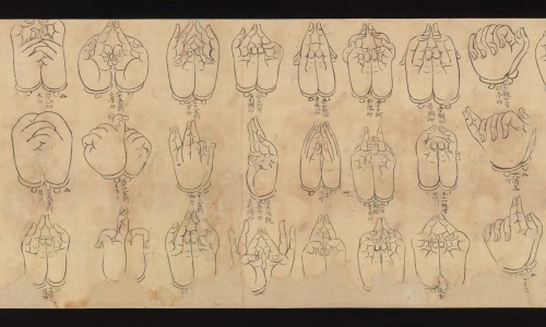 organicbody:Scroll of Mudras - Buddhist hand gestures(source: metmuseum.org)