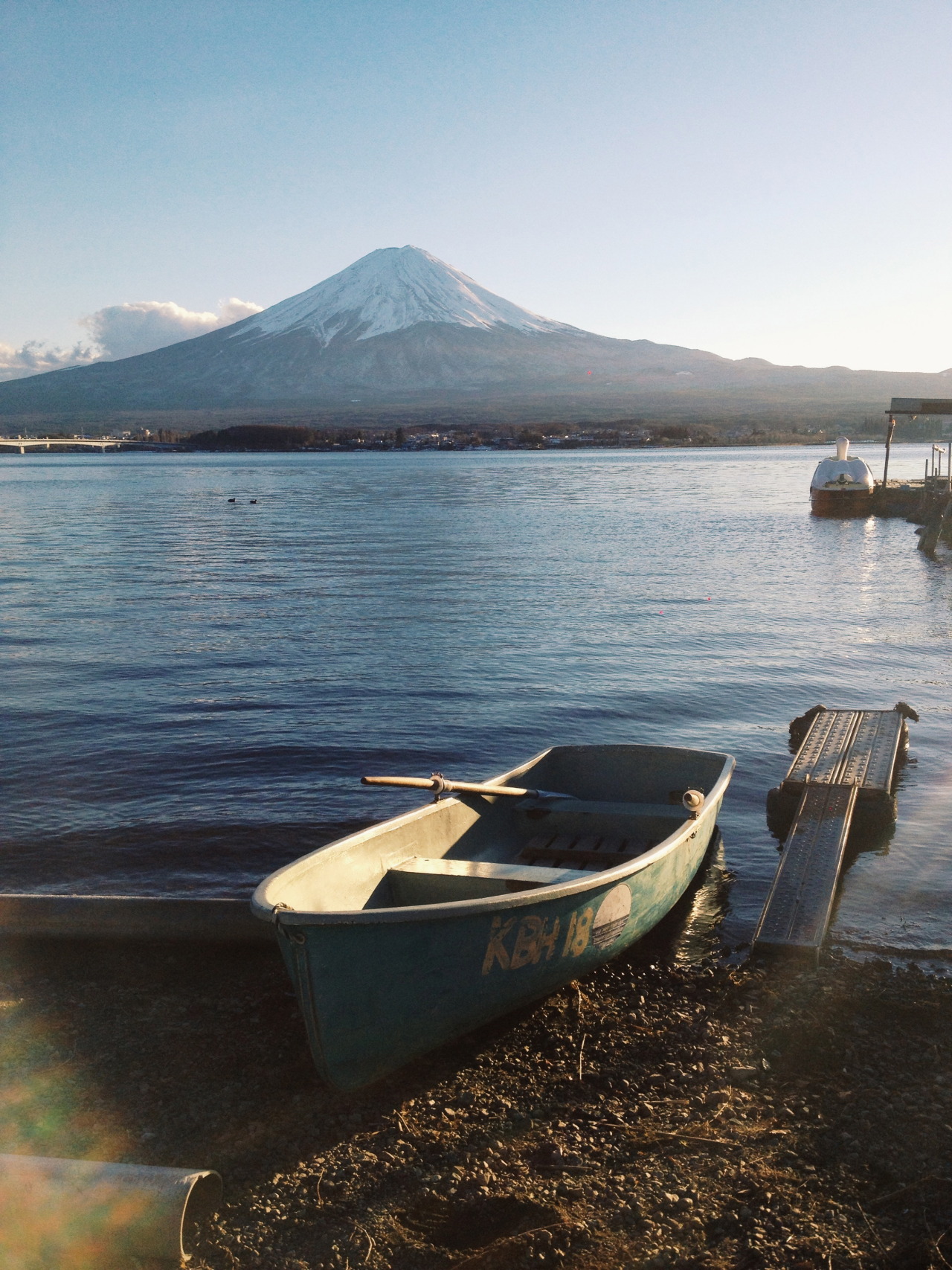 pauline-jpg:  Mt Fuji captured from Lake Kawaguchi Taken with iPhone 4S