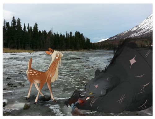 sketchchump: I drew more Lars and Deerboy in pictures I took from when I visited Alaska in January!