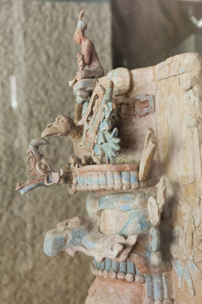 ancientart:  Maya Late Classic terracotta incense burner, AD 600-900. This artefact