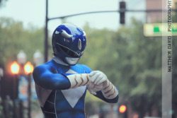 matthewdavidphotos:  Blue Ranger 2.0 - Photo Shoot ( Part 2 ) This is the 2nd set for the shoot we did with Bill’s new suit on Sunday. This set was shot in Downtown Orlando Angel Grove. Cosplay : Billy C.  IG