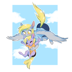 Ponypicnic:  Dogrot:  Momma Will Teach You To Fly  Hngggggg  D'awww! X3 Silly Derpy~