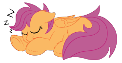 youobviouslyloveoctavia:  Quick commission for bronyguard of a sleepy Scootaloo. Now with extra fuzz.  D'aww~ &lt;3