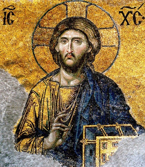 Christ Pantocrator (detail of ‘Deesis-mosaic’) in: Hagia Sophia cathedral
