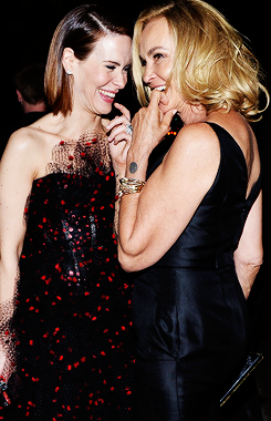  Sarah Paulson and Jessica Lange arrive at the FOX, 20th Century FOX Television, FX Networks and National Geographic Channel’s 2014 Emmy Award Nominee Celebration at Vibiana on August 25, 2014 in Los Angeles, California.  