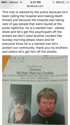 scottymouth:  scottymouth:  SPREAD THIS  ‼️Seriously, please spread this!‼️ It’s currently only making its rounds in slivers of the Orlando gay community and within the circles of people who work in the hospital, but it needs to be seen by more.