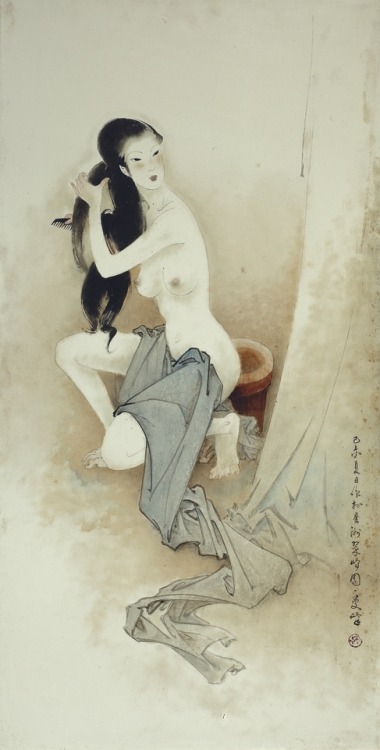 Setelah Mandi (After the Bath), by Lee Man Fong, via MutualArt.