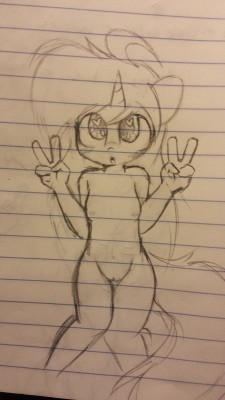 cottoncandybuttandsmutt:  Anthro Candy  D'aww, cutie~! &lt;3