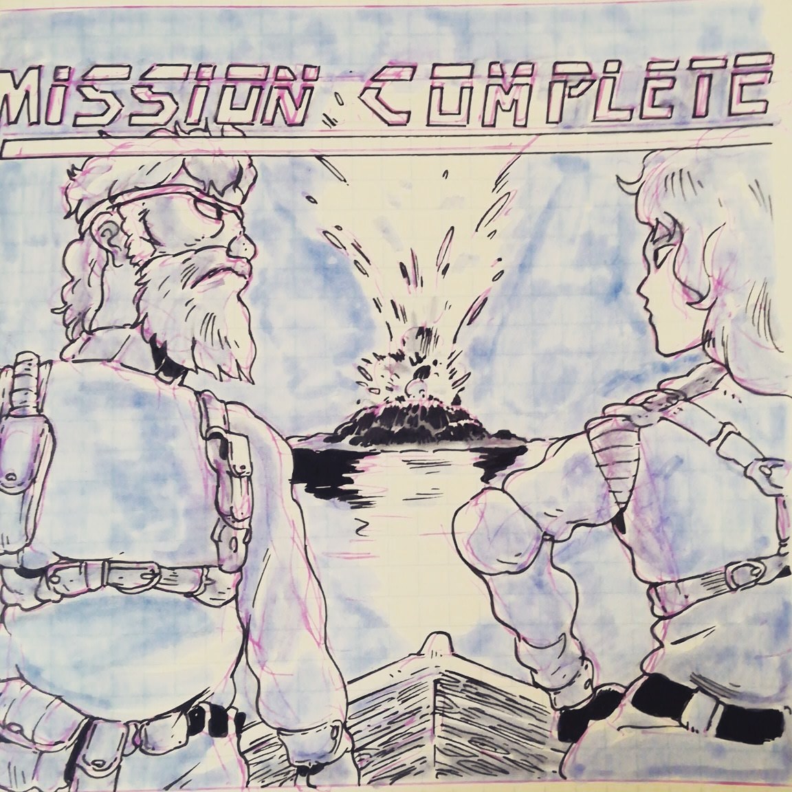 doubleicebackfire: Inktober 2018 final part : the end of Mozzabase feat. ItalodiscoMantis,