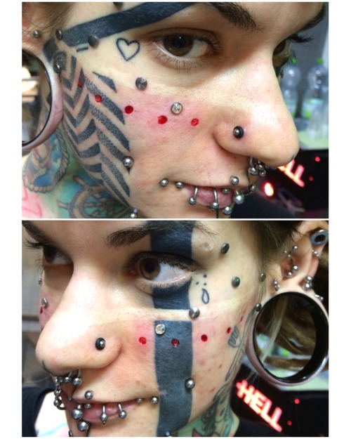 mirkaxmythra: Punch scarification by myself ❤️ Soo lovely! How was the pain?