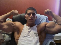 Theruskies:  He’s Amazing! Look At His Huge Biceps! Teen Muscle Dominant, Male