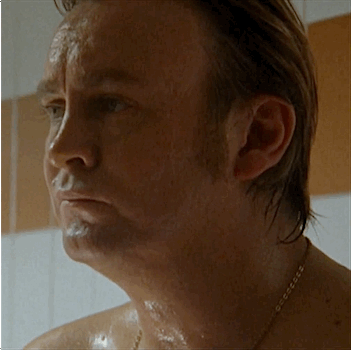 britishdetectives: Fred Thursday and Gene Hunt, shirtless. Part of a series, because solving crime s